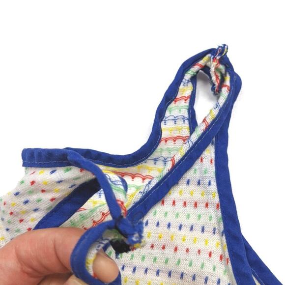 Vintage Handmade Tank Top Unisex Children's Size 18m Ringer Rainbow - Picture 2 of 4